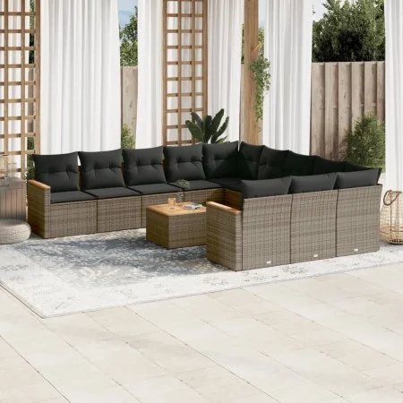 12-piece garden sofa set with gray synthetic rattan cushions by , Garden sets - Ref: Foro24-3226438, Price: 671,02 €, Discoun...