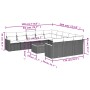 12-piece garden sofa set with gray synthetic rattan cushions by , Garden sets - Ref: Foro24-3226438, Price: 668,62 €, Discoun...