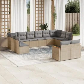 Garden sofa set with beige cushions mix 12 pieces PE rattan by , Garden sets - Ref: Foro24-3226444, Price: 707,33 €, Discount: %