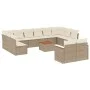 Garden sofa set with cushions 13 pieces beige synthetic rattan by , Garden sets - Ref: Foro24-3226450, Price: 889,35 €, Disco...