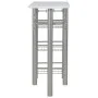 White wood and steel kitchen table and stools and shelves by vidaXL, Furniture sets for kitchens and dining rooms - Ref: Foro...