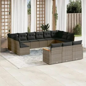 Garden sofa set with cushions 13 pieces gray synthetic rattan by , Garden sets - Ref: Foro24-3226459, Price: 784,37 €, Discou...