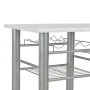 White wood and steel kitchen table and stools and shelves by vidaXL, Furniture sets for kitchens and dining rooms - Ref: Foro...
