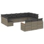 Garden sofa set with cushions 13 pieces gray synthetic rattan by , Garden sets - Ref: Foro24-3226459, Price: 771,08 €, Discou...