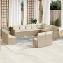 12-piece garden sofa set and brown synthetic rattan cushions by , Garden sets - Ref: Foro24-3226471, Price: 773,76 €, Discoun...