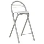 White wood and steel kitchen table and stools and shelves by vidaXL, Furniture sets for kitchens and dining rooms - Ref: Foro...