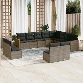 Set de sofás de jardín 12 pzas con cojines ratán sintético gris de , Conjuntos de jardín - Ref: Foro24-3226473, Precio: 669,6...