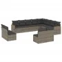 Set de sofás de jardín 12 pzas con cojines ratán sintético gris de , Conjuntos de jardín - Ref: Foro24-3226473, Precio: 672,6...