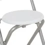 Mesa y taburetes de cocina y estantes de madera y acero blanco de vidaXL, muebles para cocinas y comedores - Ref: Foro24-2843...