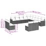 Gartensofa-Set mit beigem Kissenmix, 13-teilig, PE-Rattan von , Gartensets - Ref: Foro24-3226486, Preis: 780,11 €, Rabatt: %