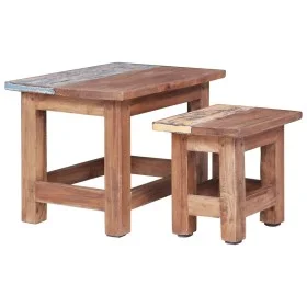 Stackable tables 2 units recycled solid table by vidaXL, Side tables - Ref: Foro24-283922, Price: 63,40 €, Discount: %