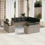 Set de sofás de jardín 11 pzas y cojines ratán sintético gris de , Conjuntos de jardín - Ref: Foro24-3226501, Precio: 691,24 ...