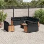 Gartensofa-Set 12-teilig mit schwarzen synthetischen Rattankissen von , Gartensets - Ref: Foro24-3226503, Preis: 852,63 €, Ra...