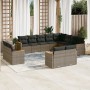 12-teiliges Gartensofa-Set mit grauen synthetischen Rattankissen von , Gartensets - Ref: Foro24-3226515, Preis: 759,20 €, Rab...