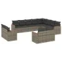 12-teiliges Gartensofa-Set mit grauen synthetischen Rattankissen von , Gartensets - Ref: Foro24-3226515, Preis: 785,64 €, Rab...