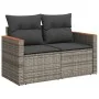 12-teiliges Gartensofa-Set mit grauen synthetischen Rattankissen von , Gartensets - Ref: Foro24-3226515, Preis: 785,64 €, Rab...