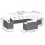 12-teiliges Gartensofa-Set mit grauen synthetischen Rattankissen von , Gartensets - Ref: Foro24-3226515, Preis: 785,64 €, Rab...