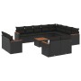 Gartensofa- und Kissenset 13-teilig aus schwarzem synthetischem Rattan von , Gartensets - Ref: Foro24-3226517, Preis: 893,09 ...