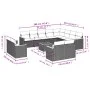 Garden sofa and cushion set 13 pieces black synthetic rattan by , Garden sets - Ref: Foro24-3226517, Price: 911,77 €, Discoun...