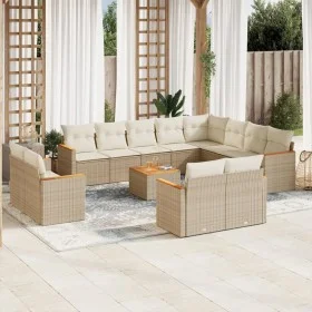 Garden sofa set with cushions 13 pieces beige synthetic rattan by , Garden sets - Ref: Foro24-3226520, Price: 950,91 €, Disco...