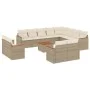Garden sofa set with cushions 13 pieces beige synthetic rattan by , Garden sets - Ref: Foro24-3226520, Price: 950,93 €, Disco...