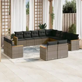 Garden sofa set with cushions 13 pieces gray synthetic rattan by , Garden sets - Ref: Foro24-3226529, Price: 837,01 €, Discou...