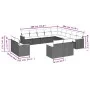 Garden sofa set with cushions 13 pieces gray synthetic rattan by , Garden sets - Ref: Foro24-3226529, Price: 837,01 €, Discou...