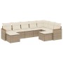 9-teiliges Gartensofa-Set mit beigen synthetischen Rattankissen von , Gartensets - Ref: Foro24-3226541, Preis: 537,11 €, Raba...