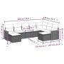 9-piece garden sofa set with beige synthetic rattan cushions by , Garden sets - Ref: Foro24-3226541, Price: 575,38 €, Discoun...