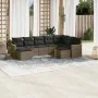9-teiliges Gartenmöbel-Set und graue synthetische Rattankissen von , Gartensets - Ref: Foro24-3226543, Preis: 496,63 €, Rabat...