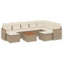 Garden sofa set with beige cushions 10 pieces synthetic rattan by , Garden sets - Ref: Foro24-3226548, Price: 581,49 €, Disco...
