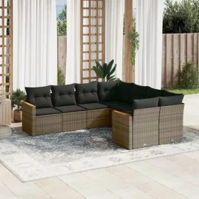 8-teiliges Gartensofa-Set und graue synthetische Rattankissen von , Gartensets - Ref: Foro24-3226557, Preis: 482,00 €, Rabatt: %