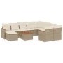 11-piece garden sofa set with beige synthetic rattan cushions by , Garden sets - Ref: Foro24-3226562, Price: 703,65 €, Discou...