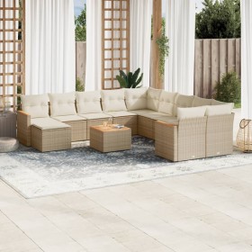 12-piece garden sofa set and brown synthetic rattan cushions by , Garden sets - Ref: Foro24-3226576, Price: 712,77 €, Discoun...
