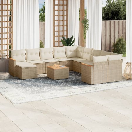 12-piece garden sofa set and brown synthetic rattan cushions by , Garden sets - Ref: Foro24-3226576, Price: 712,93 €, Discoun...