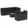 Set de sofás de jardín y cojines 8 piezas ratán sintético negro de , Conjuntos de jardín - Ref: Foro24-3255845, Precio: 498,3...