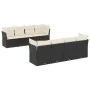 8-teiliges Gartensofa-Set und schwarze synthetische Rattankissen von , Gartensets - Ref: Foro24-3255853, Preis: 531,90 €, Rab...