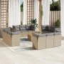 Garden sofa set with beige cushions mix 13 pieces PE rattan by , Garden sets - Ref: Foro24-3255870, Price: 924,04 €, Discount: %