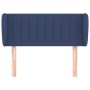 Cabecero de tela azul 93x23x78/88 cm