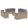Garden sofa set with beige cushions mix 13 pieces PE rattan by , Garden sets - Ref: Foro24-3255870, Price: 924,04 €, Discount: %
