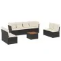 8-piece garden sofa set and black synthetic rattan cushions by , Garden sets - Ref: Foro24-3255909, Price: 480,65 €, Discount: %