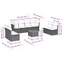 8-piece garden sofa set and black synthetic rattan cushions by , Garden sets - Ref: Foro24-3255909, Price: 486,23 €, Discount: %