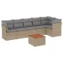 Garden sofa set with beige cushions mix 7 pieces PE rattan by , Garden sets - Ref: Foro24-3255982, Price: 428,50 €, Discount: %