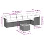 Garden sofa set with beige cushions mix 7 pieces PE rattan by , Garden sets - Ref: Foro24-3255982, Price: 434,29 €, Discount: %