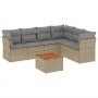 Garden sofa set with beige cushions mix 7 pieces PE rattan by , Garden sets - Ref: Foro24-3255989, Price: 434,29 €, Discount: %