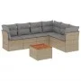 Gartensofa-Set mit beigem Kissenmix, 7-teilig aus PE-Rattan von , Gartensets - Ref: Foro24-3255989, Preis: 428,13 €, Rabatt: %
