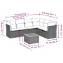 Garden sofa set with beige cushions mix 7 pieces PE rattan by , Garden sets - Ref: Foro24-3255989, Price: 434,29 €, Discount: %