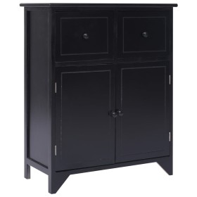 Armario auxiliar de madera de paulownia negro 60x30x75 cm de vidaXL, Aparadores - Ref: Foro24-284105, Precio: 132,64 €, Descu...