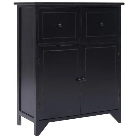 Beistellschrank aus schwarzem Paulownia-Holz, 60 x 30 x 75 cm von vidaXL, Sideboards - Ref: Foro24-284105, Preis: 138,70 €, R...