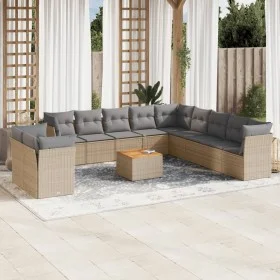 Gartensofa-Set mit beigem Kissenmix, 12 Stück PE-Rattan von , Gartensets - Ref: Foro24-3256059, Preis: 818,71 €, Rabatt: %